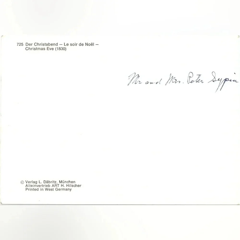 725. CHRISTMAS EVE (1830)- Vintage Postcard - Picture 2 of 2